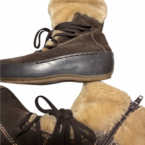 Naturalizer Brown Leather and Faux Fur-Lined Women's Snow Boots Sz 9.5 - Picture 8 of 13